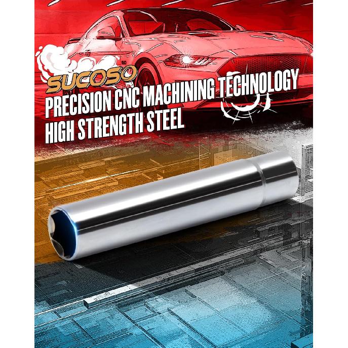Spike Lug Nuts Socket Key, Stripped Lugnut Remover, 19Mm Hex Universal Drive Spike Lugnuts Socket Tool With 5" Tall, Compatible With