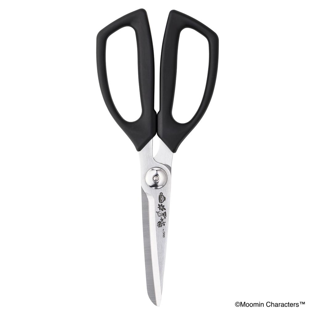 Kai Kitchen Dishwasher Easy to Moomin x DH3202 Scissors, Safe, Clean, Black, SELECT100,