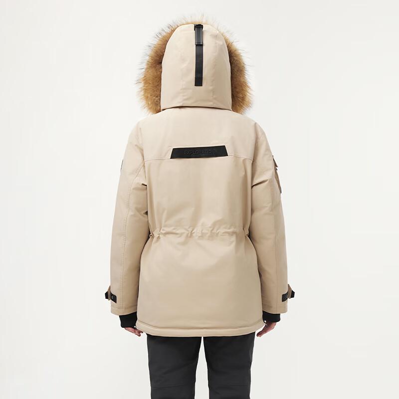 Tanboer Unisex Faux Fur Hooded Duck Down Parka