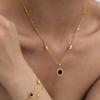 Xinyixin European and American English Letters Love Roman Numerals Black and White Shell Necklace Bracelet Stainless Steel