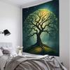 Tree Of Life Wall Tapestry Vintage Decoration Wall Hanging Cloth Home Studio Art Background Cloth Living Room Bedroom Decoration