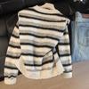 Women's Color Block Stripe Knit Sweater
