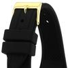 Guess Gold Dial Black Silicone Strap Women's Quartz Watch - GW0034L1