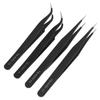 4 Buc Pinsete Precise Oțel Inoxidabil Vârf Înclinat Pinsete Clești Drepți Clești Curbați Unelte de Cusut
