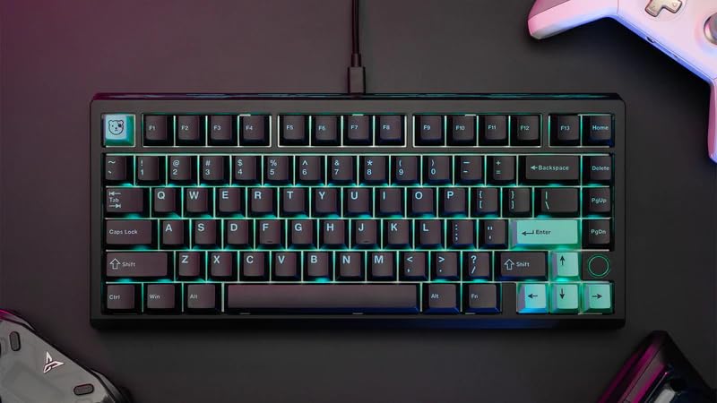 Meletrix BOOG75 HE Tastatur, Gaming-Tastatur, Magnetschalter, Rapid Trigger-kompatibel, Betätigungspunkt veränderbar, vollständige RGB-Beleuchtung, ausgestattet mit PBT