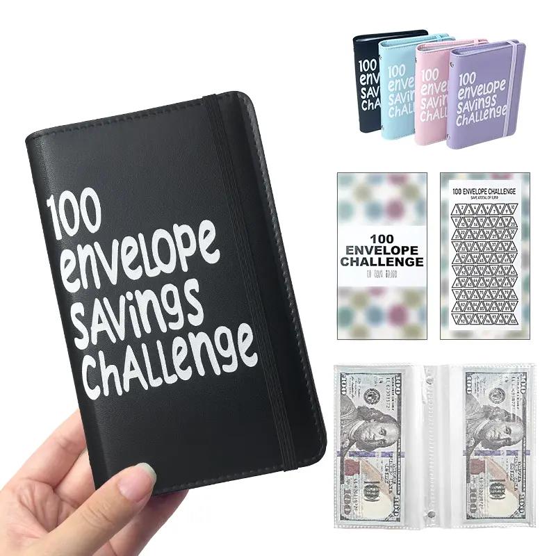 

Новый набор для экономии денег «100 конвертов» 2026 года с милыми наклейками, папкой и конвертами для наличных, 100-дневный планировщик бюджета для экономии 5 050 долларов