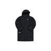 Solid Color Fashion Long Hooded Warm Down Jacket Women Outerwear Deep-Black T11W245907F-BK