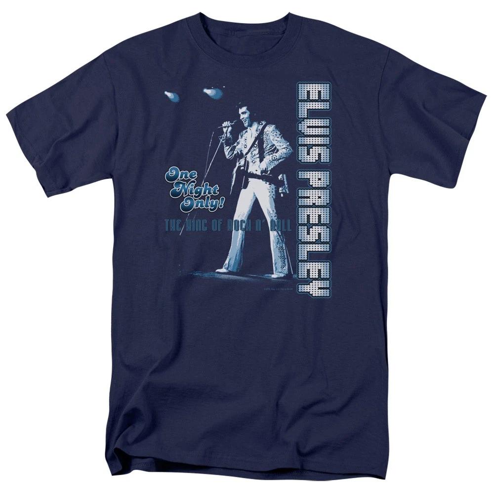 Elvis Presley - One Night Only - Unisex Short Sleeve Children s T-shirt - Blue 130