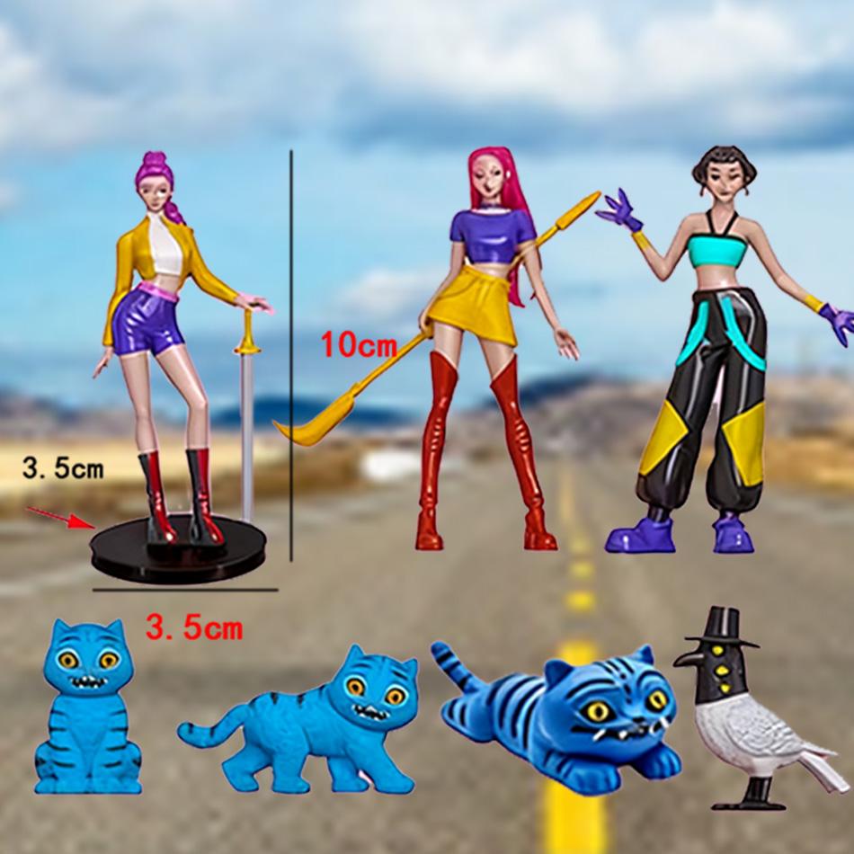 Anime Kpop Dämonenjäger Figur Modell Spielzeug für Kinder Cartoon Gaming Schreibtisch Dekoration Sammlung Peripheriegeräte Geschenk