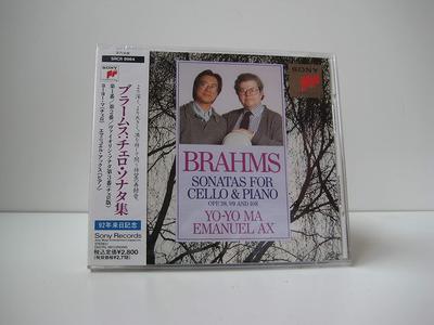 CD YOYO MA  Brahms Cello Sonatas SRCR8964  1992 Japan Classical Used