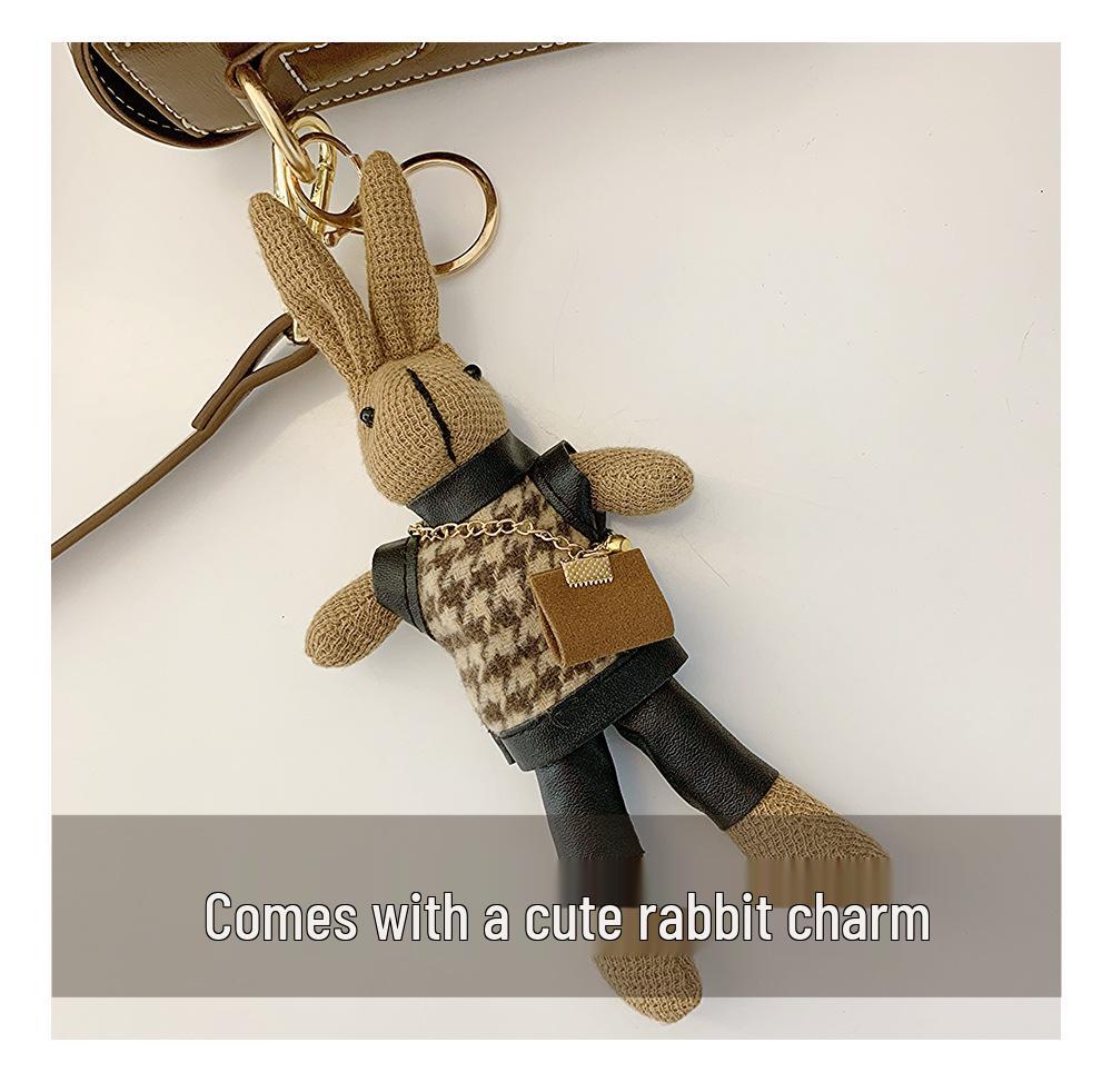 Damen Canvas Bär Schulter Crossbody Tasche - Lässig, Vielseitig, Farbblock-Design