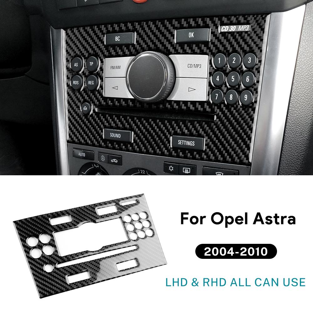 Real Soft Carbon Fiber Sticker For Vauxhall Opel Astra H MK5 2004 2005 2006 2007 2008 2009 2010 LHD RHD Car CD AC Frame Panel