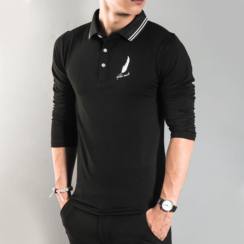 Men's Long Sleeved T-shirt Polo Shirt Men's Autumn Clothes Youth Clothes Korean Fashion Students