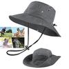 Womens Outdoor Sun Hat Summer UV Protection Bucket Safari Wide Brim Fisherman Cap Cowboy Men Fishing Hiking Beach Hats
