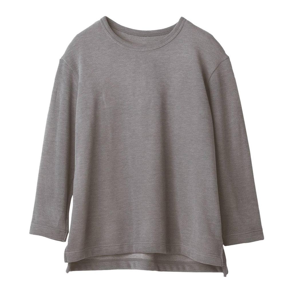 Venex Comfort Heat Crew Neck Pullover Long Sleeve Recovery Made in Smoky Gray Women's Wear, Japan,