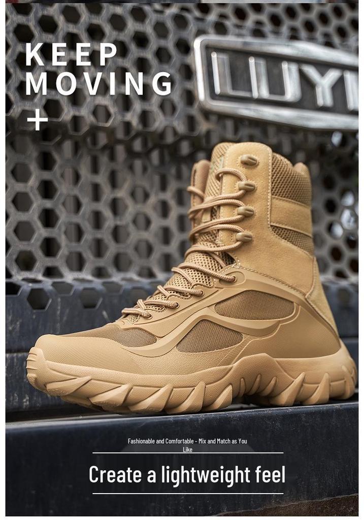 Camouflage Militär Kampfstiefel in Übergröße für Outdoor-Wanderungen und taktischen Einsatz