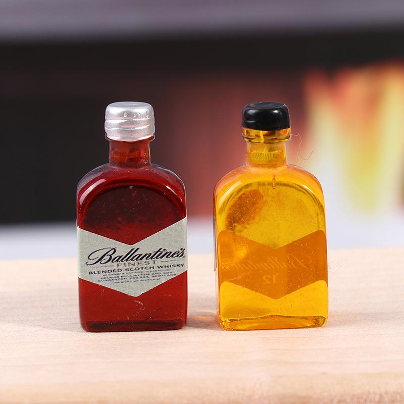 3/5 stk 1:12 Dukkehus Miniatur Whisky Flaske Vin Drik Flaske Drikke Dukke Dekoration