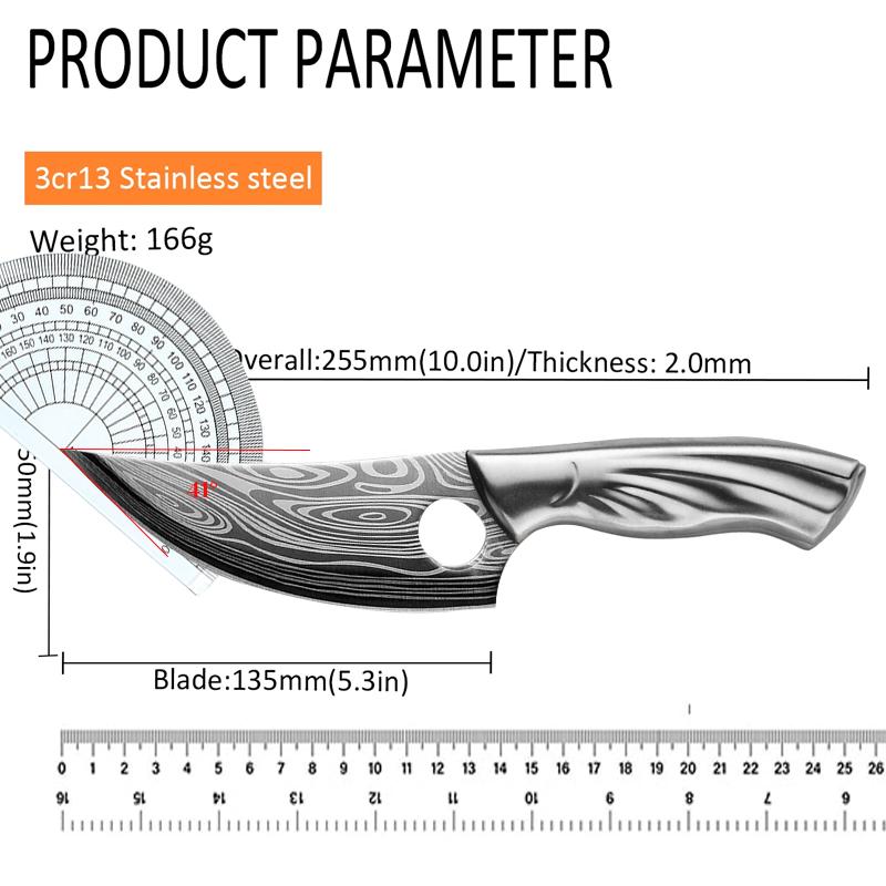 Damascus Laser Kitchen Knife Butcher Boning Knife Meat Cleaver Knife Fruit for Vegetable Fish Cutting Knife Kitchen Accessories