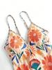 Bohemian 2026 European & American Style Flowy Holiday Casual Fashion Spaghetti Strap Women's Swimsuit.