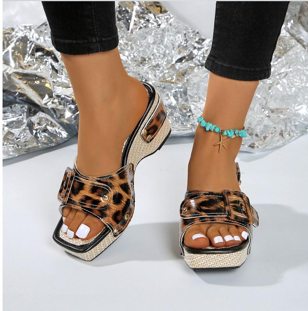 Roman Shoes Sandals For Ladies Shoes Summer Sandals Casual Heels Women's Wedge Platform Slippers Elegant Fashion Shoes Ladies