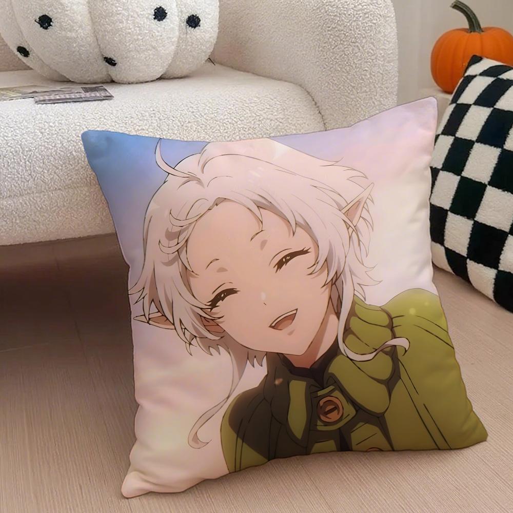 Anime M-Mushoku Tensei Pillow Case Anti-dustmite Pillowcase Invisible zipper silky short plush Sofa cushion cover