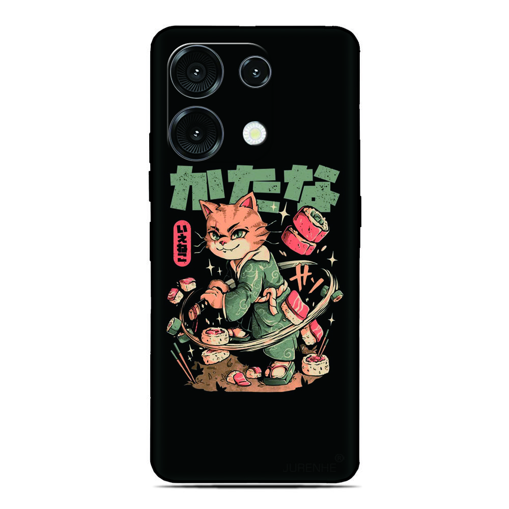 

Samurai Cat Phone Case For Blackview Wave 9C 8C 6C Shark 9 Color 8 Oscal C80 C70 C60 C30 C20 Pro Flat 2 1C 2C Tiger 13 12 Cover Blackview Shark 9 5G