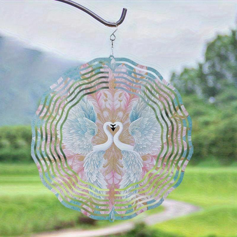 10 Inch Hanging Wind Spinner with 360 Degree Hook for Balcony Garden Decor Spring Summer Outdoor DecorationMetal Wind Chimes for Home Decor