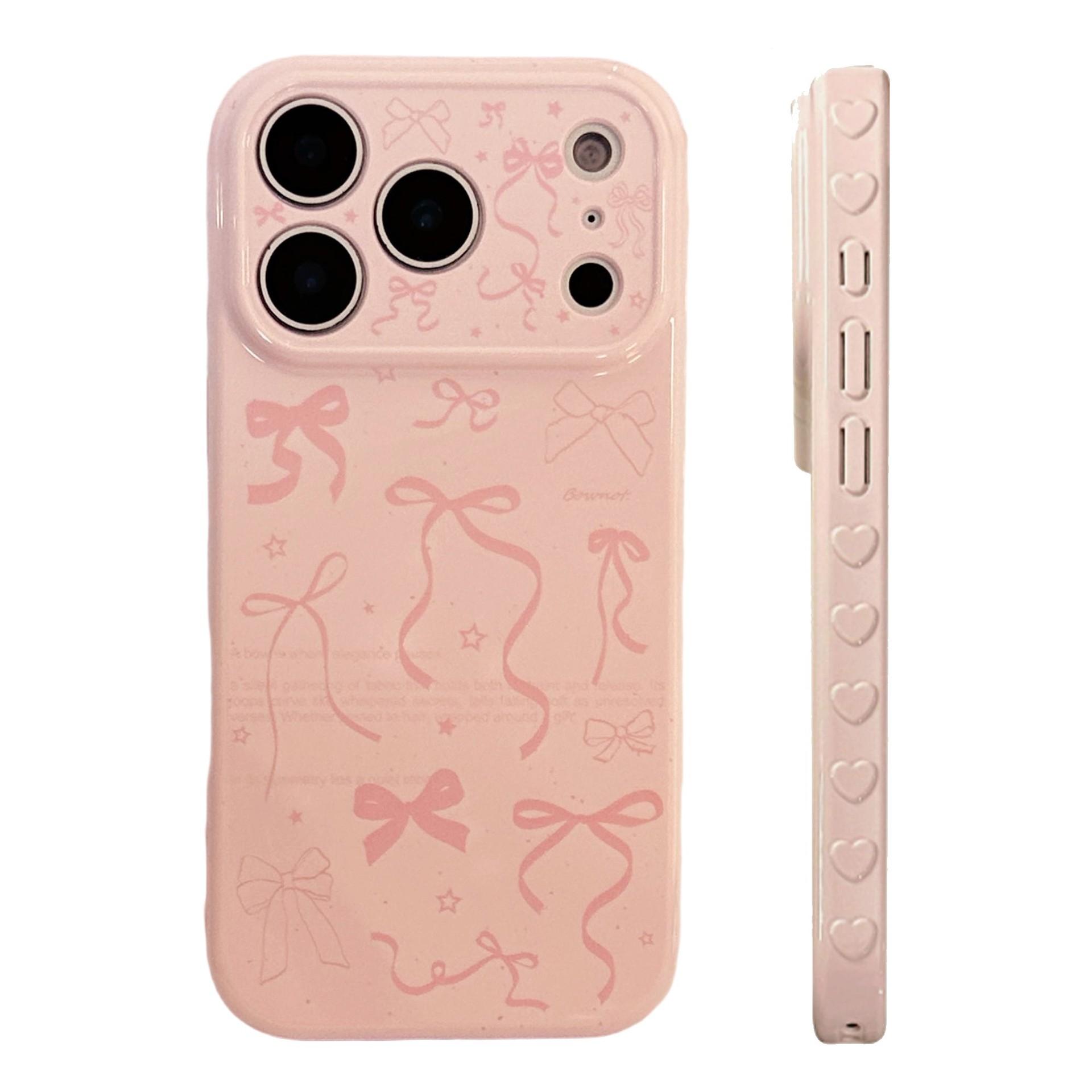 

Розовый чехол для телефона с бантом, подходящий для iPhone 16, iPhone 17 и iPhone 17 Pro Max iPhone 11