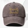 pc Unisex Howdy Embroidered Washed Vintage Baseball Cap Fashionable Outdoor Hat for Men and Women Adjustable Trucker Hat Suit