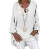 6-Color Loose Shirt Women's Casual Solid Color Top Spring Autumn V-Neck Long Sleeved Blouse