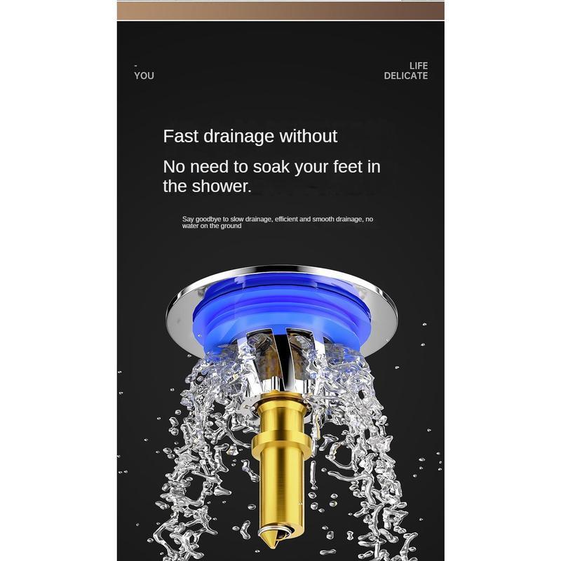 Stainless Steel Floor Drain Anti-odor Sealing Cover Press-type Foot-stepping Bouncing Core Sewer Anti-odor Universal Floor Drain