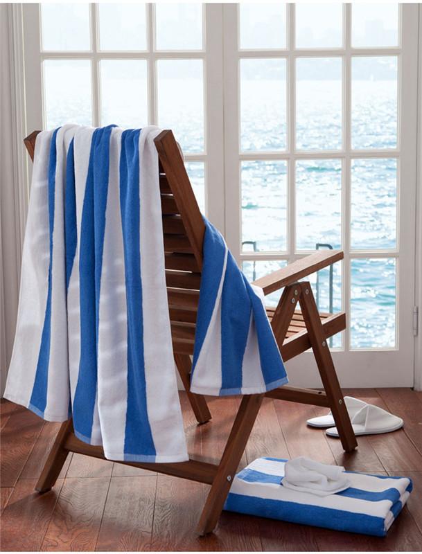 Minimalist Striped Cotton Beach Towel With Absorbent Quickdry Fabric For Adults Outdoor Use