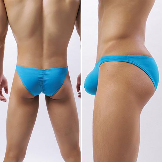 Rise Briefs Solid Color Teenager Thin Panties Ruched Skinny Breathable U-convex Underpants