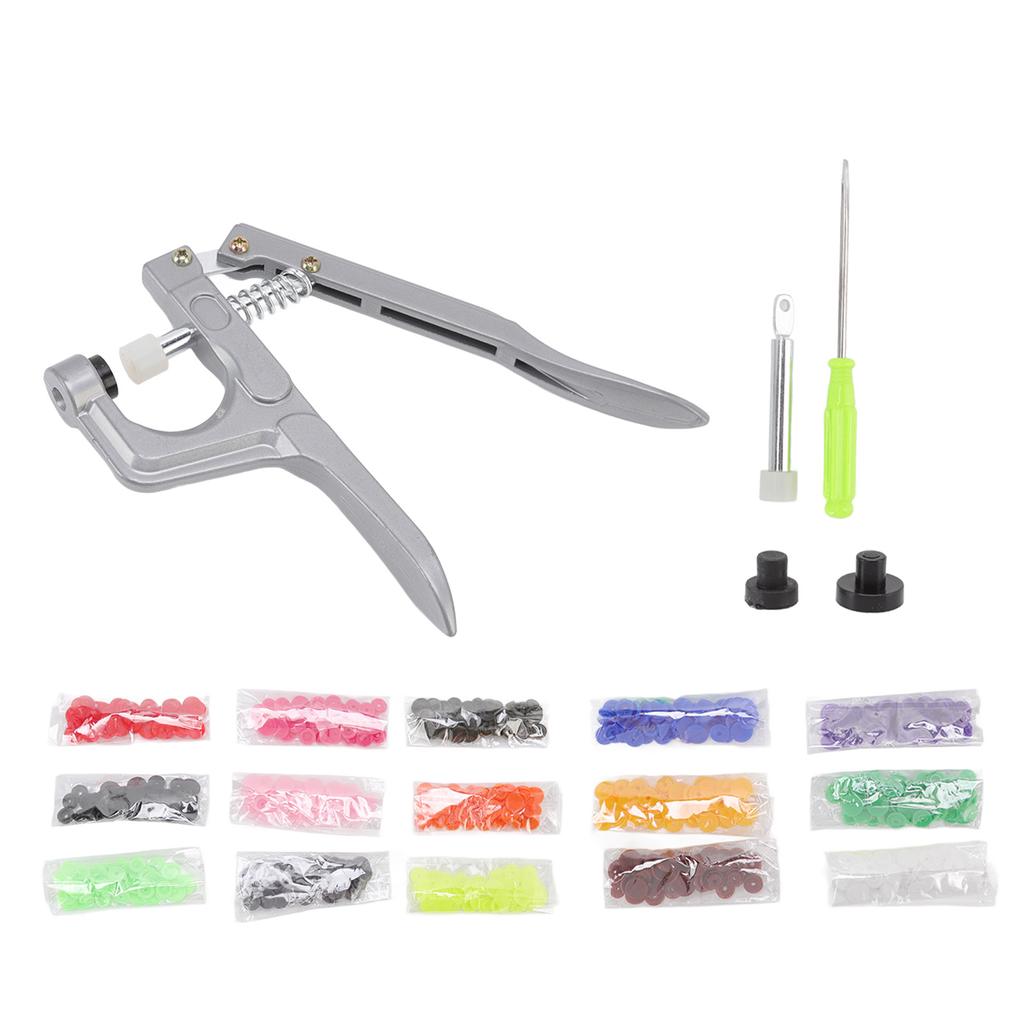 Plastic Snap Set Plastic Stainless Steel Practical Sewing Snaps Fasteners Kit Snap Plier with