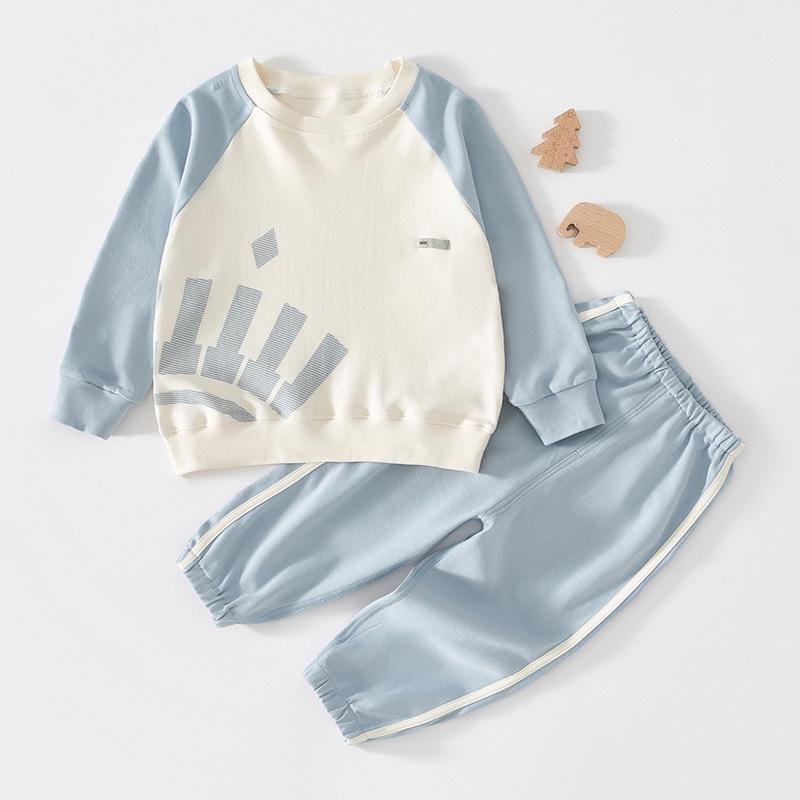 Cheng Bao Baby Spring 2026 Children s Sportswear Set for Boys and Girls 90cm синий