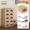 Schuhregal: Platzsparende transparente Kraftpapier-Aufbewahrungsboxen
