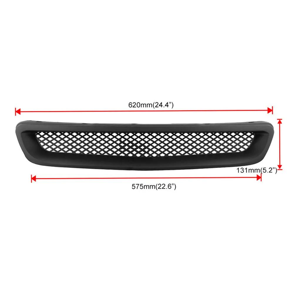 Bright Black Front Grille for 1996-1998 Honda Civic: Cross-Border Fitment & Modification