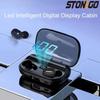 True Wireless Earbuds Bluetooth 5.0 Stereo Sound Noise Cancelling Touch Controls Sport Headphones with Digital Display
