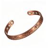 Magnetic Stone Bracelet Ring Set: Vintage Red Copper Floral Jewelry for Men & Women
