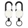 Retractable Keychain, IDs Badge Reel Retractable Badge Holder Steel Cord Keyring