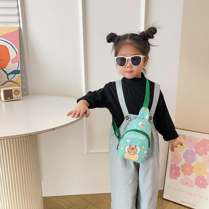 2025 New Children's Bag Cartoon Cute Baby Breast Bag Printed Mini Child Messenger Bag