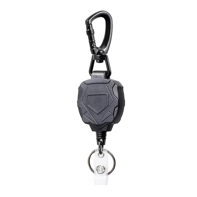 Neue strapazierfähige einziehbare Ausweishalter ID-Rolle Schlüsselanhänger Schnalle Schlüsselhalter Outdoor-Schlüsselkarten-Abdeckung Hülle Taschen