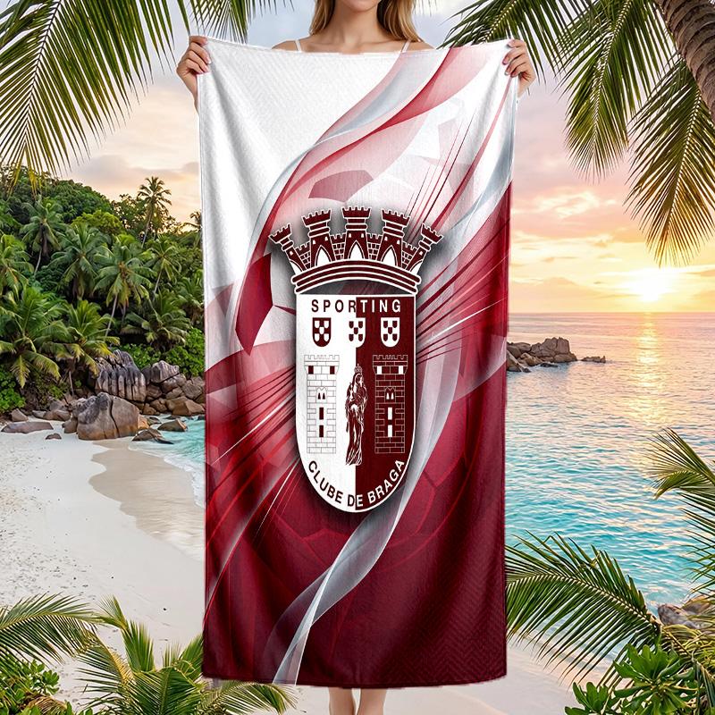 Braga FC Aufdruck Schnelltrocknendes Strandtuch Mikrofaser Saugfähig Tragbar Reise Schwimmtuch