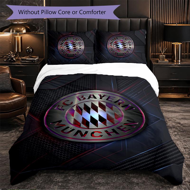 Biancheria da letto a tema Bayern Monaco Set 3 Pezzi Copripiumino Biancheria da letto decorativa per stanza di adolescenti Decorazione per la casa