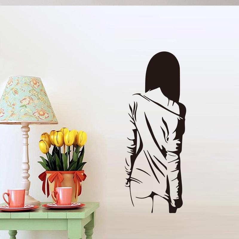 Autocolant de perete creativ sexy fată living dormitor decor de fundal Mural Art tapet decor acasă autocolante individualitate