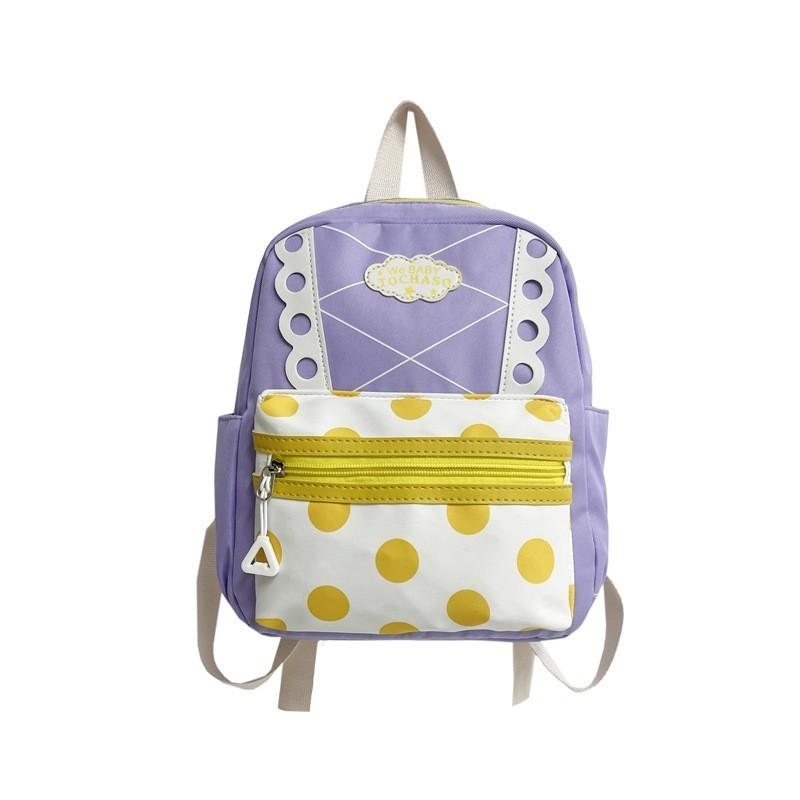 Trendy Polka Dot Children's Backpack Cute Cartoon Design Stylish And Colorful School Bag