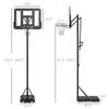 Portable Basketball Hoop with Height Adjustable from 7.7 To 10 Feet Featuring a 43Inch Shatterproof Backboard Integrated Wheels