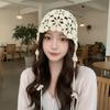 Tassel Hollowed Out Knitted Hat Floral Bohemian Style Beanies Cute Weave Cap  Apparel Accessories