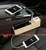 Black Plastic Car Seat Crevice Storage Box with USB Port Wireless Charging Board