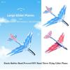 37*46cm Elastic Rubber Band Powered DIY Flying Plane Airplane Glider  For Children